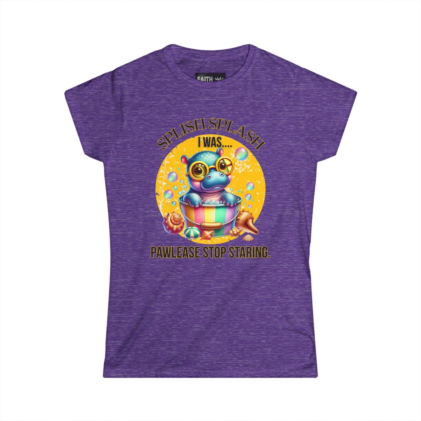 Playful Frog Tee - "SPLISH SPLASH I WAS... PAWLEASE STOP STARING" - Fun Graphic Shirt, Gift for Frog Lovers, Cute Casual Wear