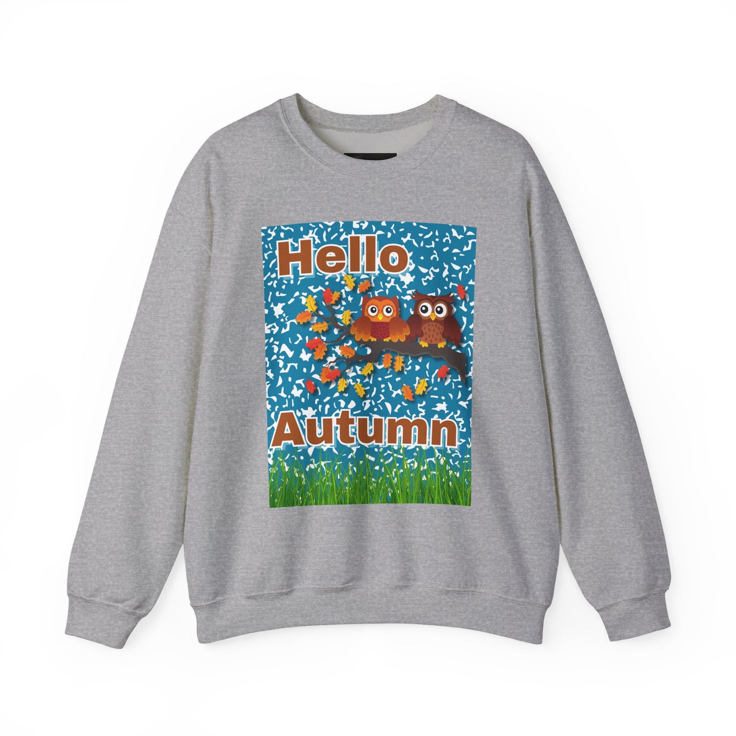Autumn Owl Crewneck Sweatshirt, Cozy Fall Apparel, Seasonal Gift, Halloween, Thanksgiving, Cute Sweatshirt, Unisex Fall Fashion