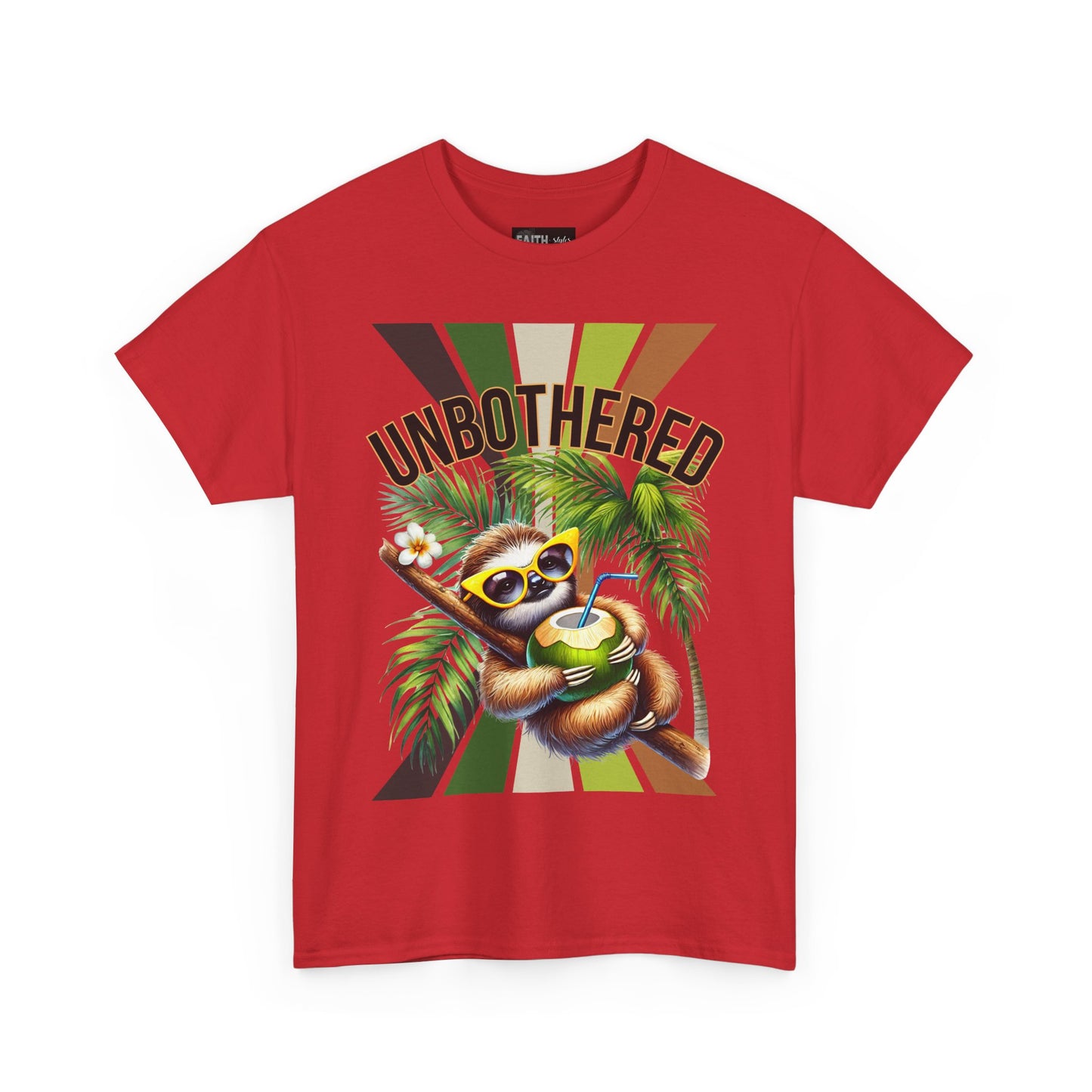 Chill Sloth Graphic Tee - Unbothered Cotton T-Shirt, Casual Wear, Perfect for Gifts, Nature Lovers, Relaxed Vibes