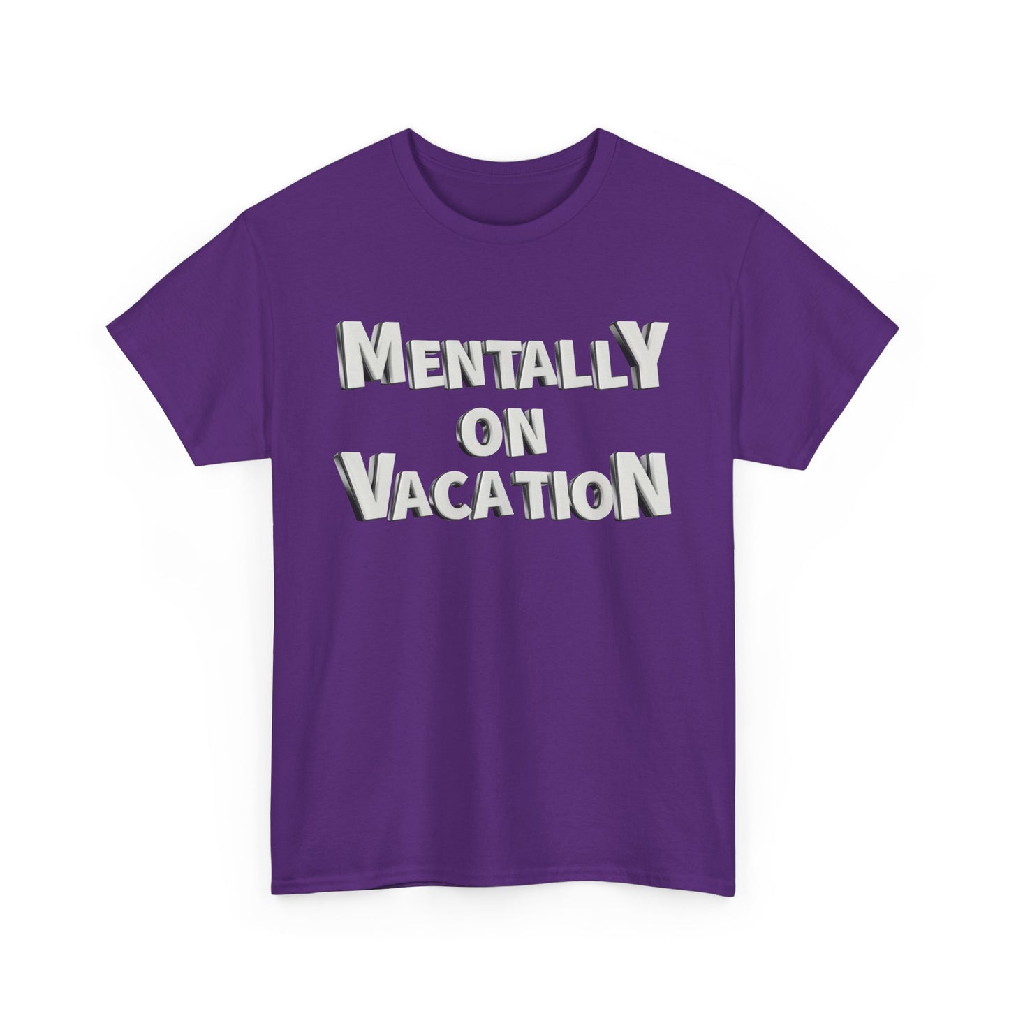 Mentally on Vacation Tee, Relaxed Fit Cotton Shirt, Summer Vibes Tee, Vacation Inspired Top, Gift for Travel Lovers, Casual Wear