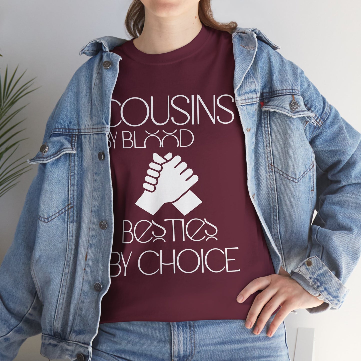 Cousins & Besties Tee, Unisex Heavy Cotton T-Shirt, Family Reunion Apparel, Friendship Gift, Casual Wear, Summer Style