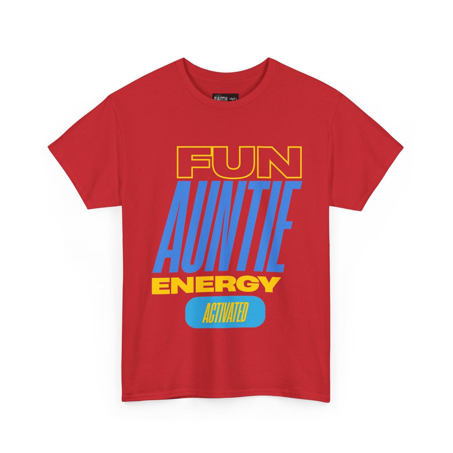 Fun Auntie Energy Activated Tee - Perfect Gift for Cool Aunts, Casual Wear, Gifting, Family Celebrations, Aunt's Day