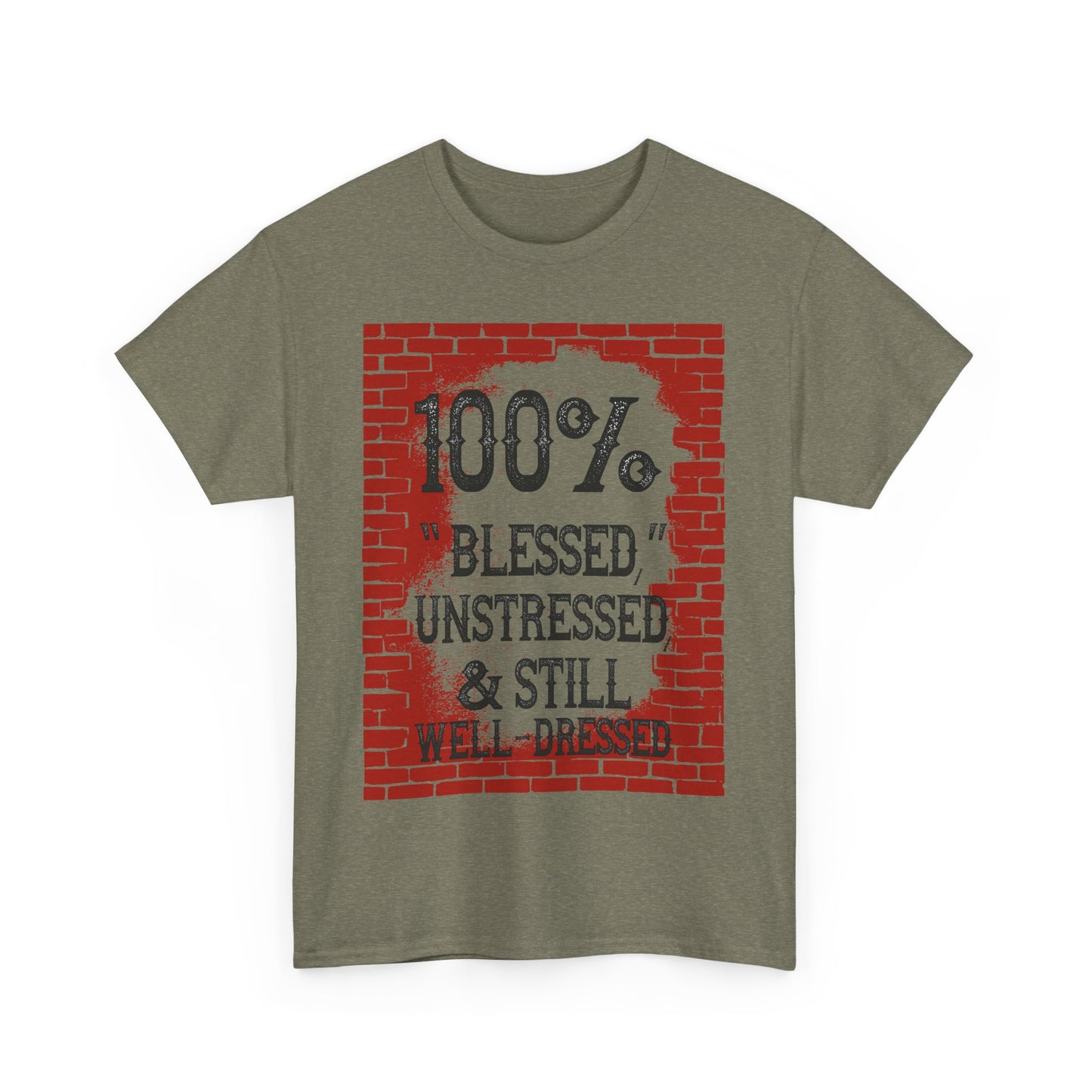 "100% Blessed" Unisex Heavy Cotton Tee - Motivational T-Shirt for Everyday Inspiration