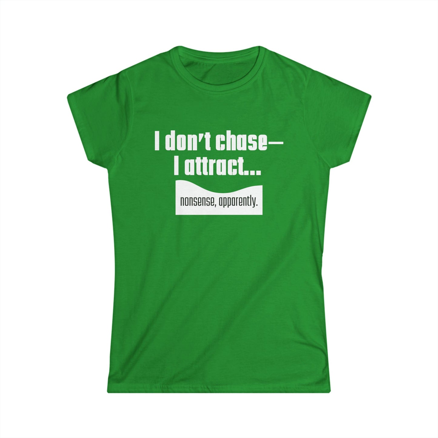 I Attract, Women's Softstyle Tee, Inspirational Tee for Women, Motivational Shirt, Casual Everyday Wear, Perfect Gift for Friends
