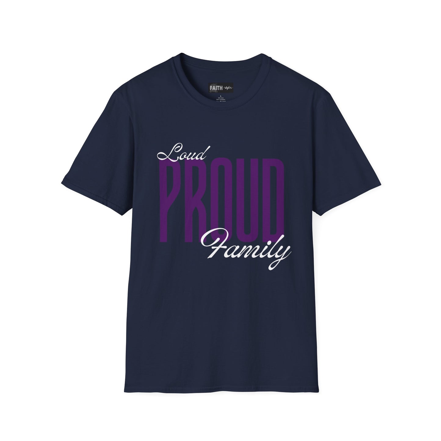 Proud Family Unisex T-Shirt, Lightweight Tee, Family Reunion Gift, Holiday Apparel, Personalized T-Shirt, Soft Cotton Top