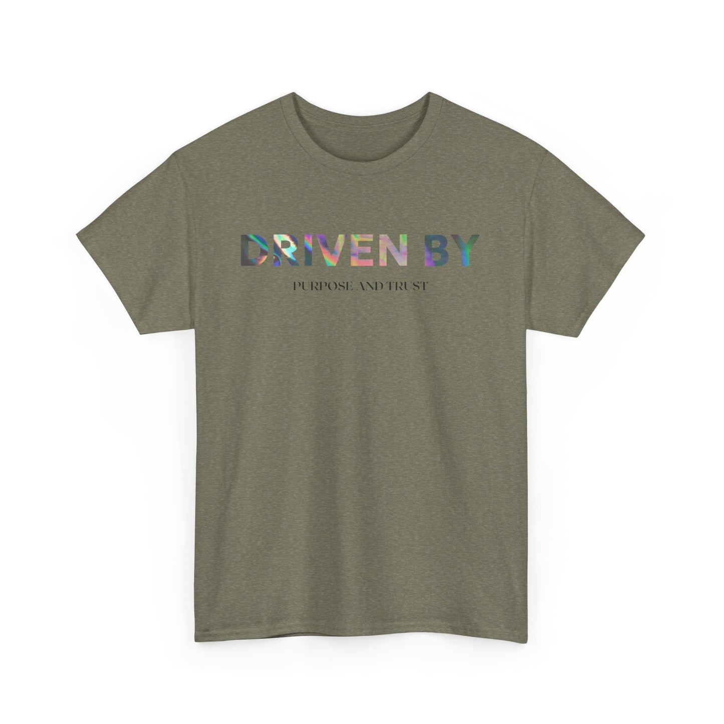 Driven By Inspiration Unisex Heavy Cotton Tee, Motivational Shirt, Casual Wear, Gift Idea for Friends, Positive Vibes, Everyday Style