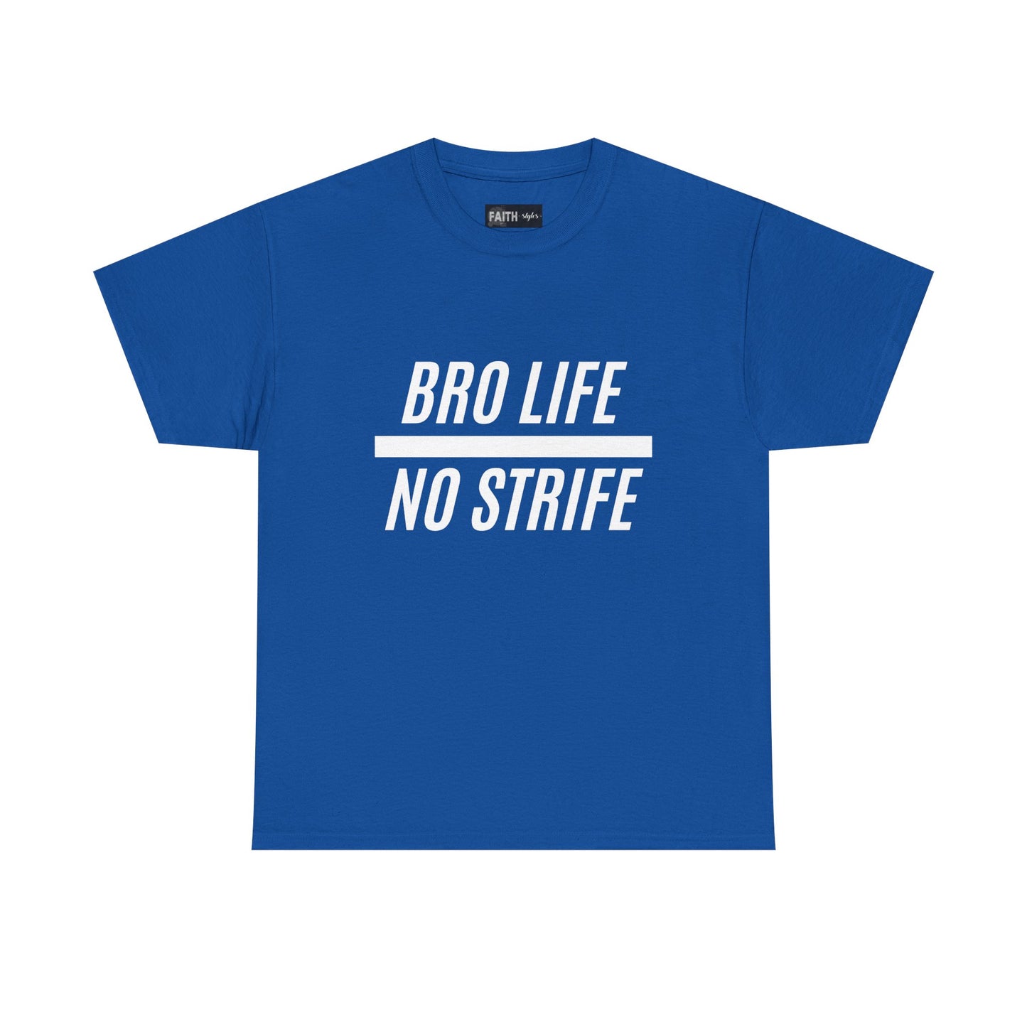 Bro Life Unisex Heavy Cotton Tee, Casual Graphic T-Shirt, Funny Gift for Friends, Everyday Wear, Brotherhood Apparel, Birthday Gift