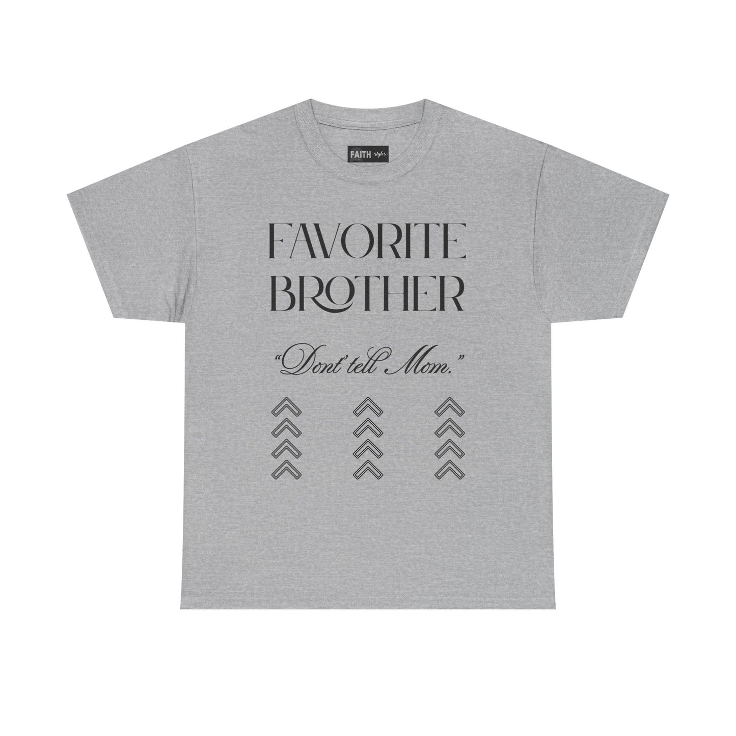 Favorite Brother Unisex Heavy Cotton Tee - Perfect Gift for Siblings, Casual Wear, Birthday, Family Reunion, Everyday Comfort