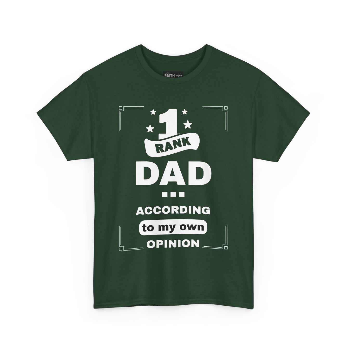 #1 Dad Unisex Heavy Cotton Tee - Perfect Gift for Father's Day, Birthday, or Family Celebrations, Casual Wear, Statement T-Shirt
