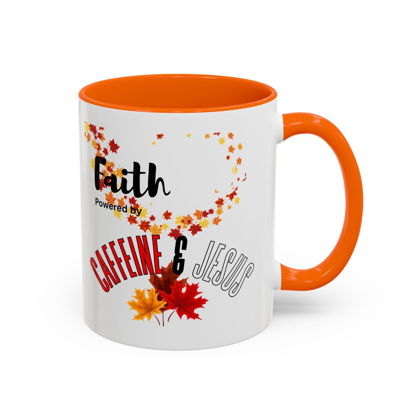 Faith & Caffeine Fall Coffee Mug | Perfect for Autumn Lovers, Thanksgiving Gift, Religious Coffee Cup, Inspirational Drinkware, Cozy Vibes