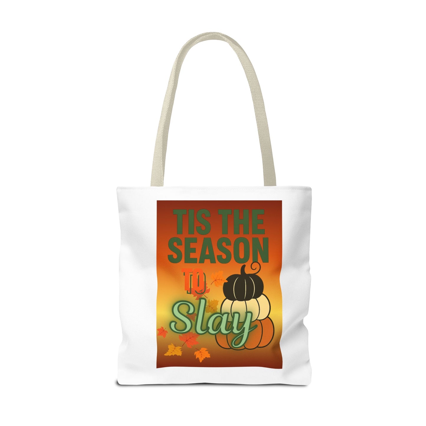 FaithStyles Seasonal Tote Bag: 'Tis the Season to Slay | Fall Shopping Bag, Halloween Tote, Autumn Handbag, Gift Bag, Eco-Friendly Tote