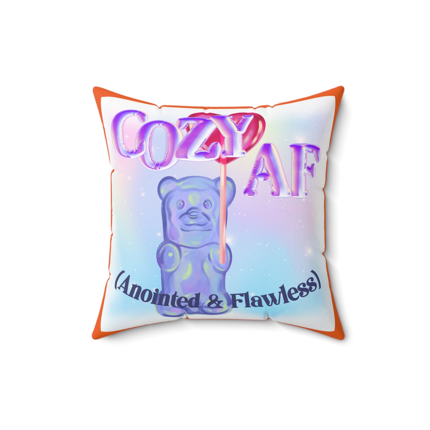 Autumn's Cozy AF Square Pillow - Cute Home Decor, Gift for Friends, Plush Cushion, Holiday Decoration, Soft Throw Pillow