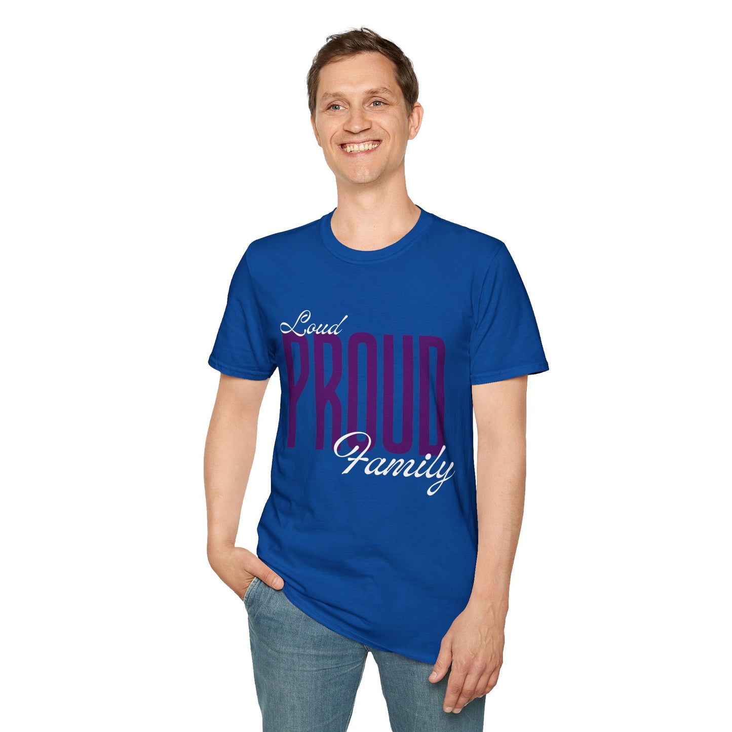 Proud Family Unisex T-Shirt, Lightweight Tee, Family Reunion Gift, Holiday Apparel, Personalized T-Shirt, Soft Cotton Top