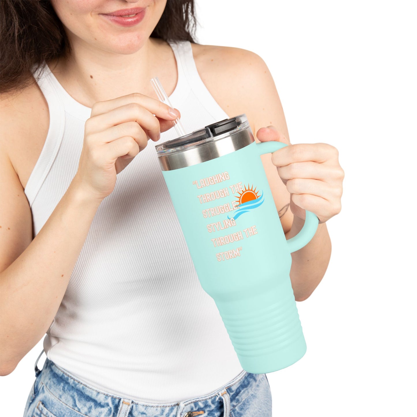 Insulated 40oz Travel Mug with Sunrise Design | Perfect for On-the-Go, Camping, Travel, or Everyday Use | Ideal Gift for Coffee Lovers