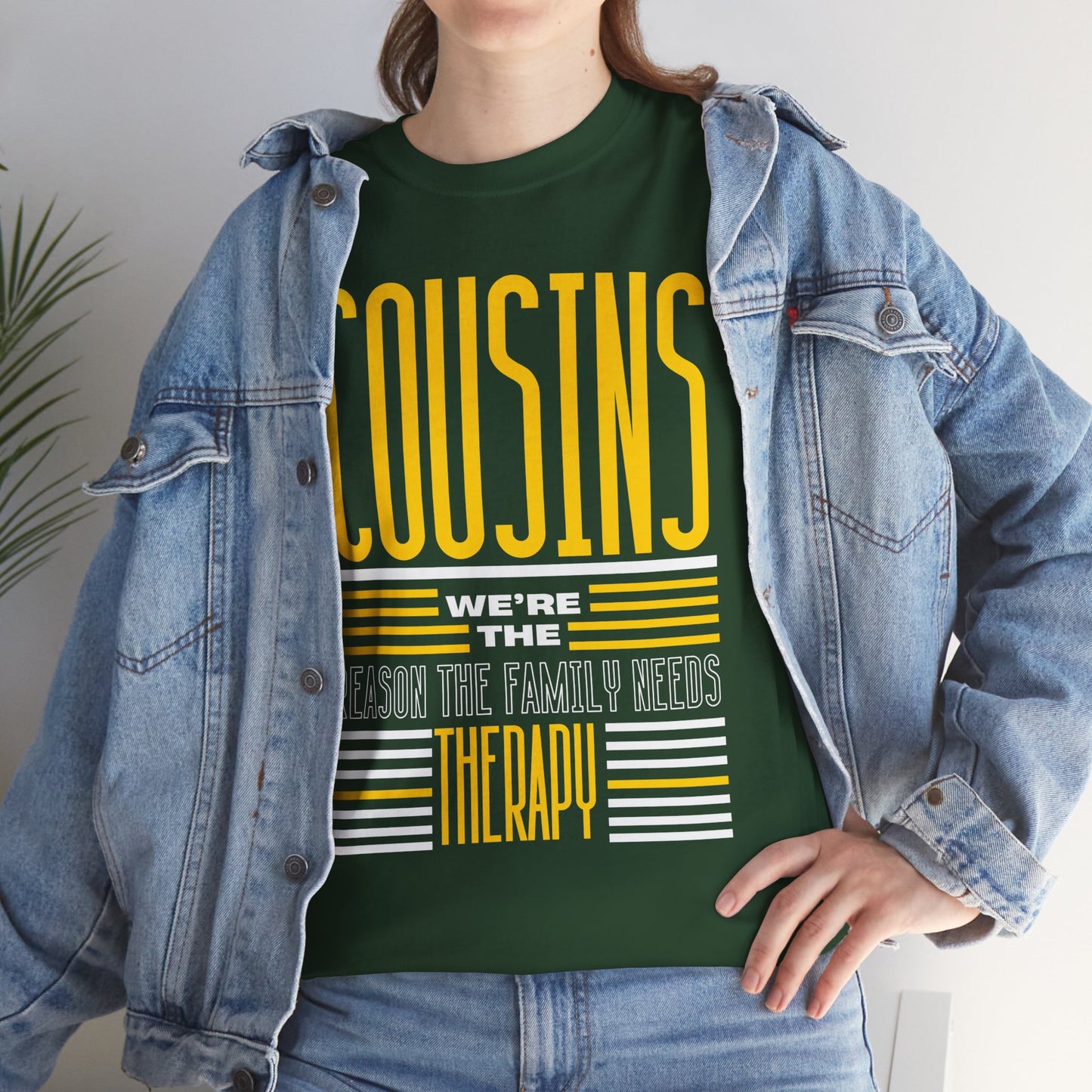 Cousins Therapy Tees, Family Reunion Shirt, Casual Wear, Gift for Cousins, Fun Family Quote Tee