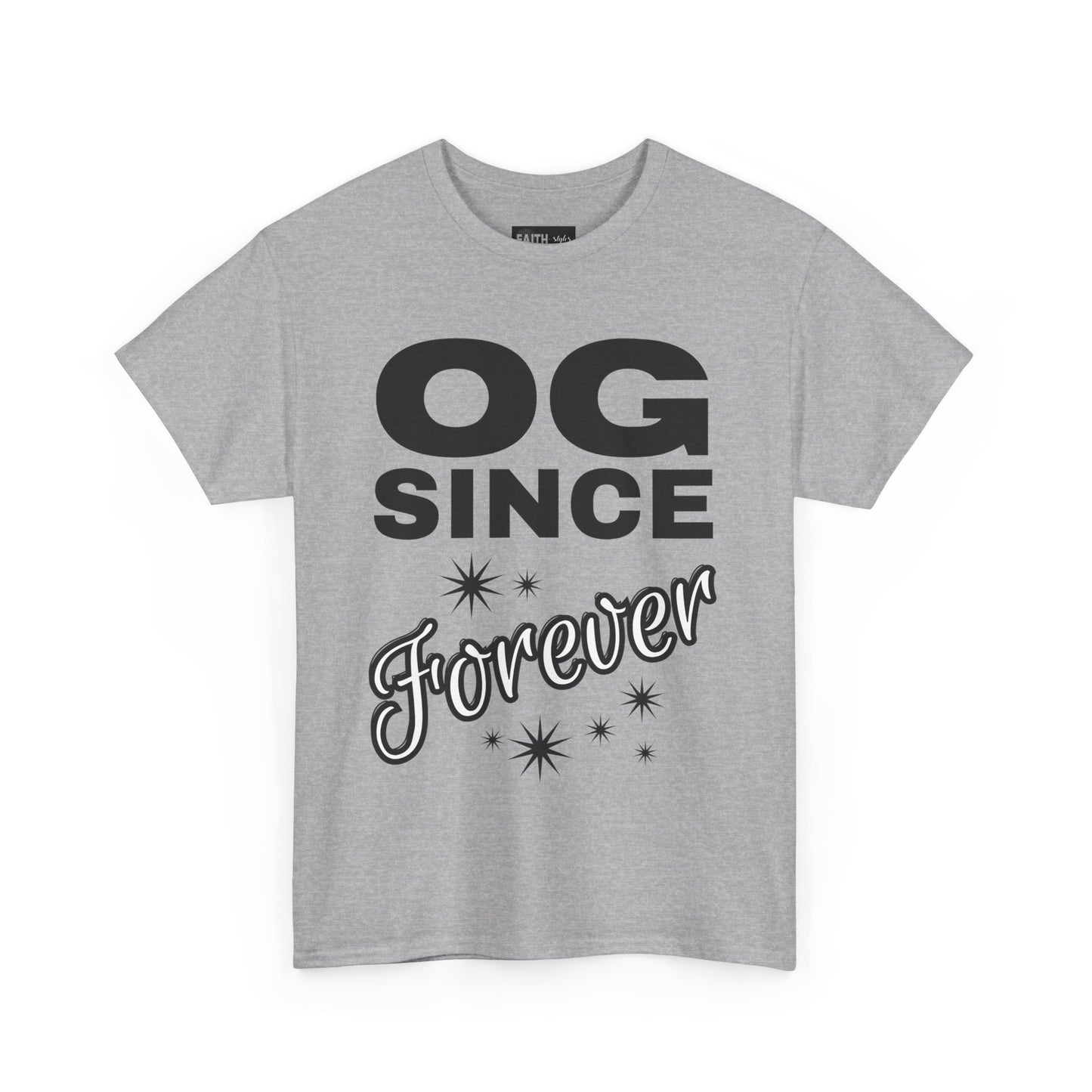 Grandpa Heavy Cotton Tee - OG Since Forever, Casual Tee, Trendy Graphic Shirt, Gift for Friends, Streetwear Fashion