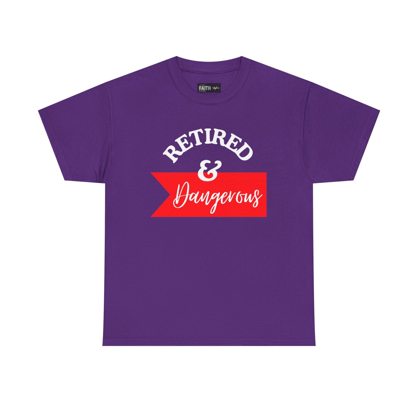 Retired & Dangerous Unisex Heavy Cotton Tee, Funny Retirement Shirt, Gift for Retirees, Casual Wear, Humorous Retirement Tees