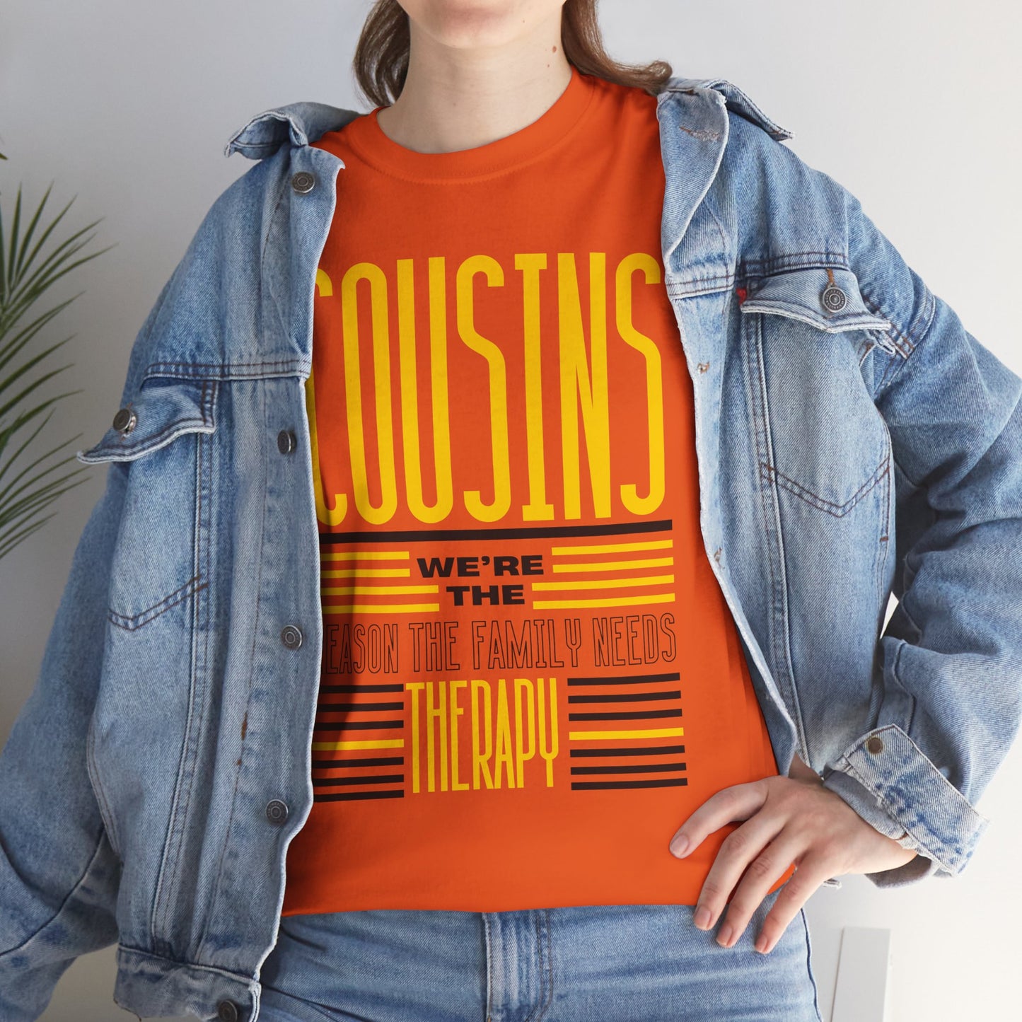 Cousins Therapy Tees, Family Reunion Shirt, Casual Wear, Gift for Cousins, Fun Family Quote Tee