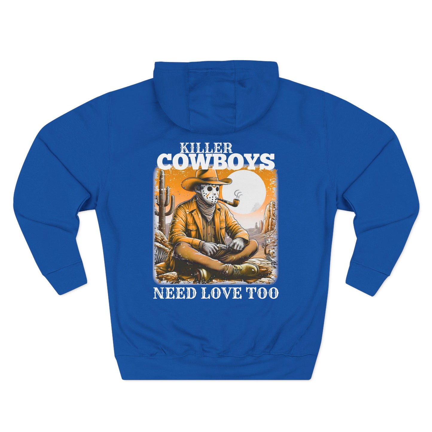 Three-Panel Fleece Hoodie-Front & Back Images