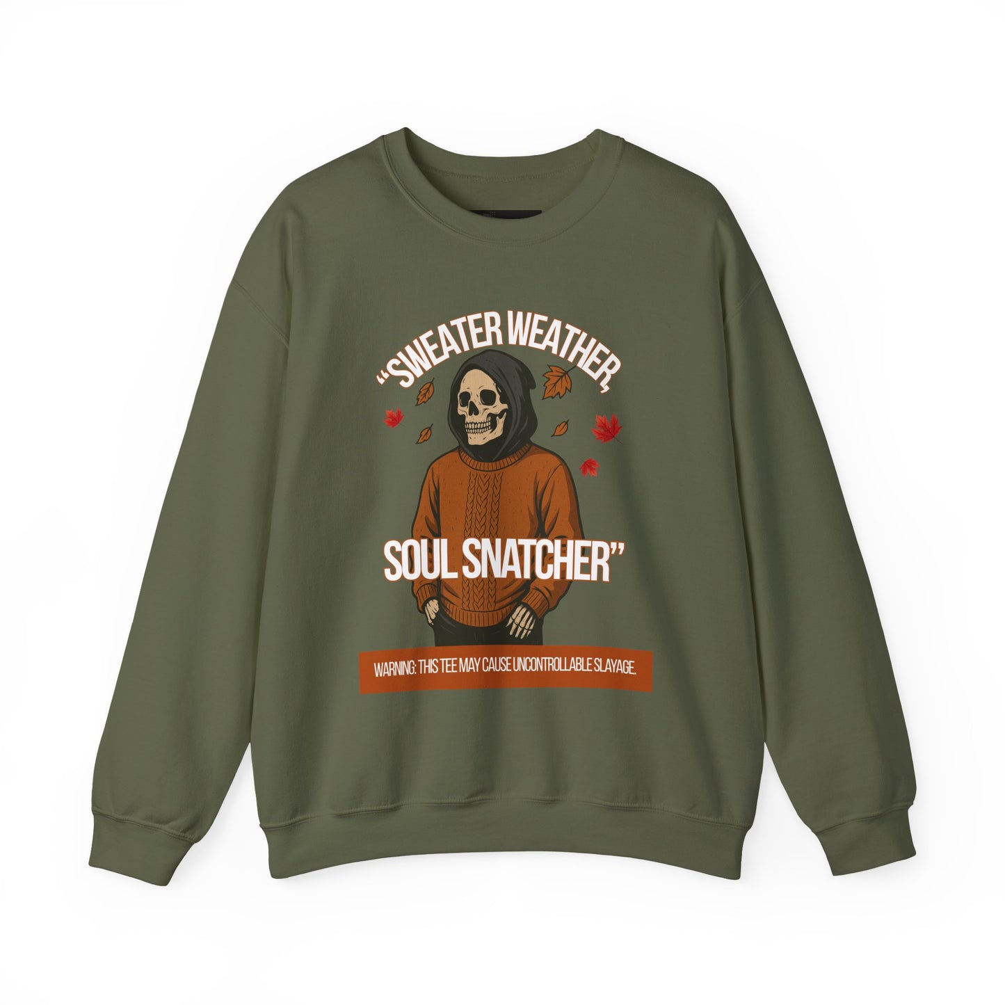 Soul Snatcher Crewneck Sweatshirt - Cozy Unisex Fall Apparel, Halloween Gift, Casual Streetwear, Autumn Fashion, Comfy Sweater