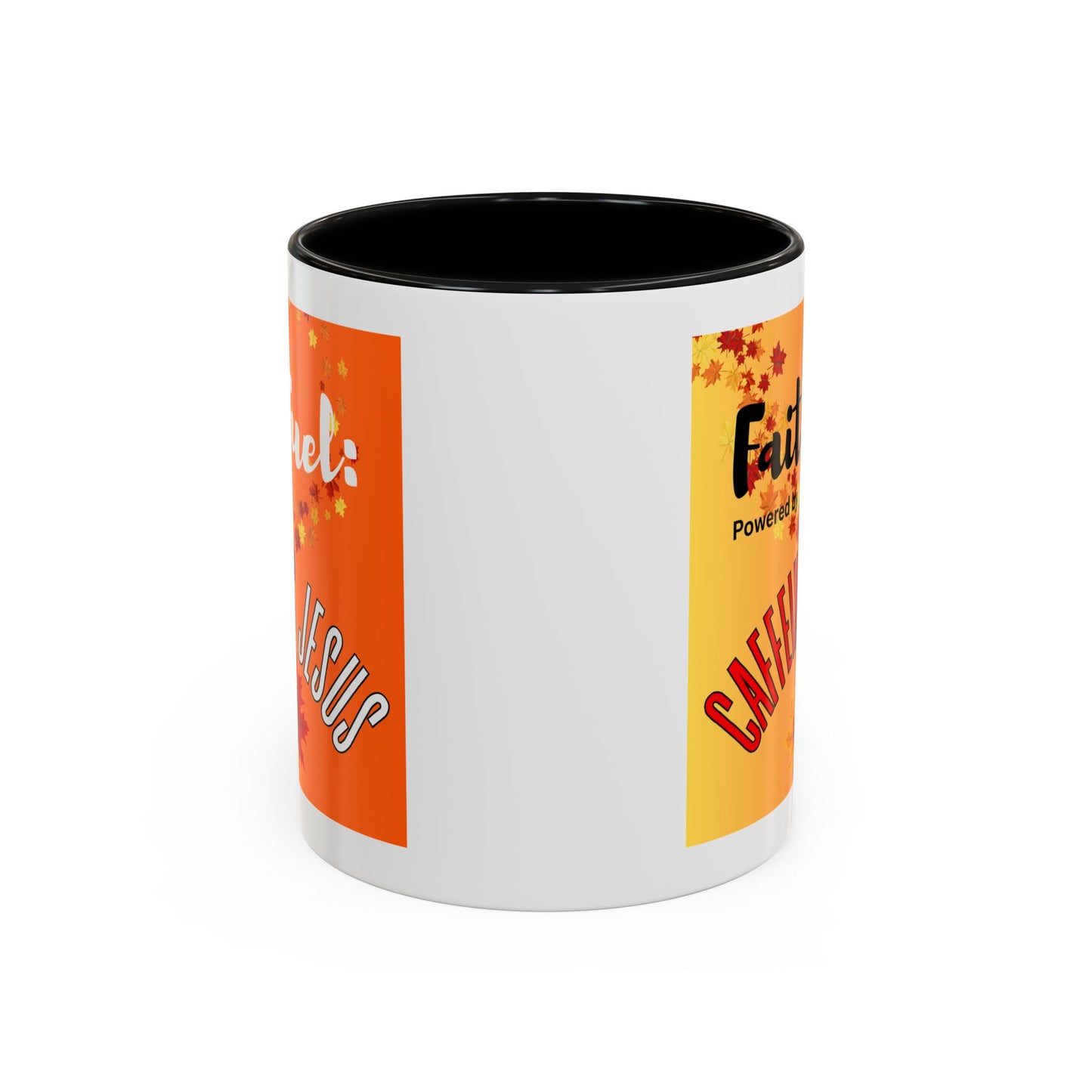 FaithFuel Caffeine & Jesus Mug - Fall Coffee Cup, Inspirational Gift, Autumn Decor, Home Office Supplies, Religious Mug
