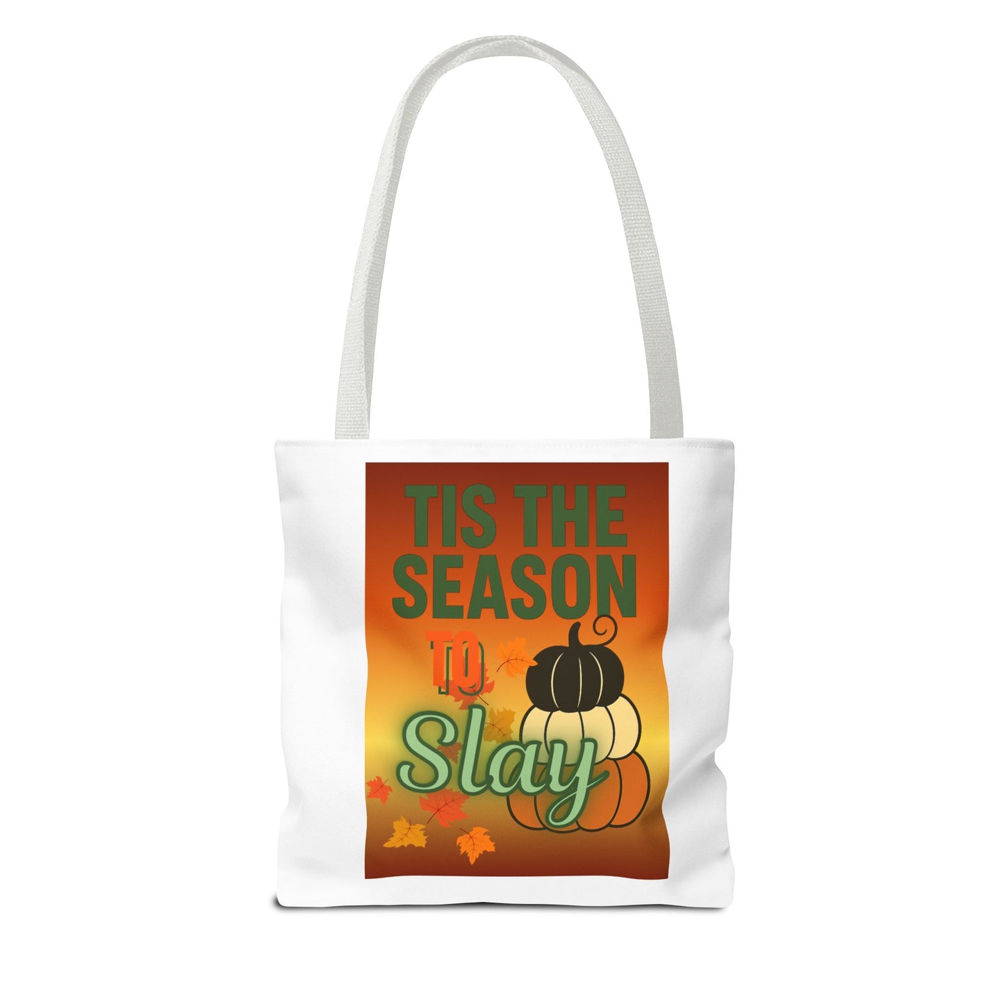 FaithStyles Seasonal Tote Bag: 'Tis the Season to Slay | Fall Shopping Bag, Halloween Tote, Autumn Handbag, Gift Bag, Eco-Friendly Tote
