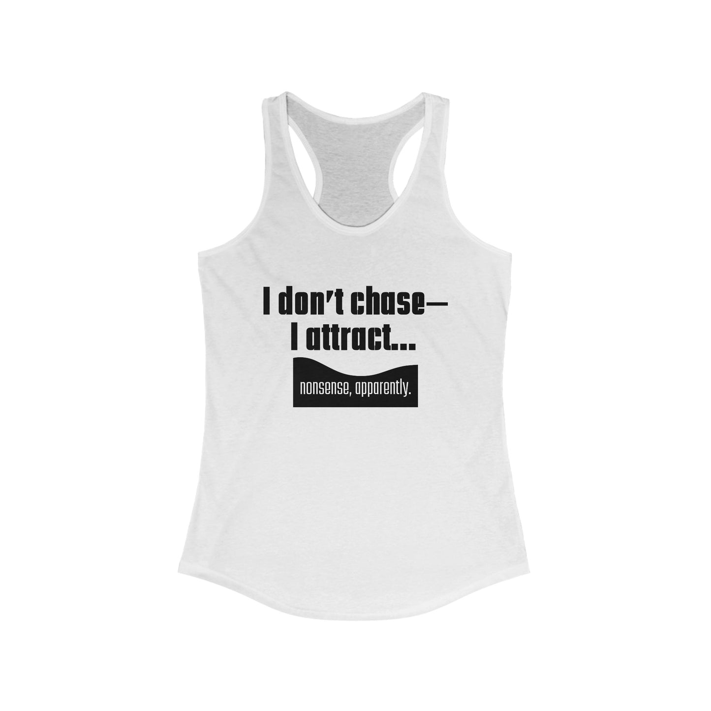 Attraction Quote Racerback Tank, Motivational Fitness Top, Women's Workout Wear, Gift for Her, Inspirational Gym Apparel