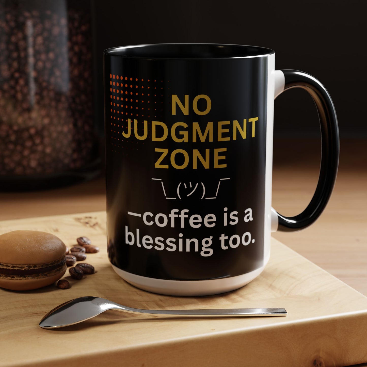 No Judgment Zone Coffee Mug, Funny Gift for Coffee Lovers, Unique Java Cup, Perfect for Birthdays, Inspirational Drinkware