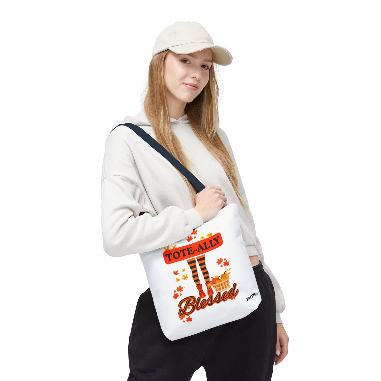 FaithStyles Blessed Holiday Tote Bag, Autumn Tote, Fall Accessories, Gift for Her, Seasonal Shopping Bag, Cute Grocery Bag