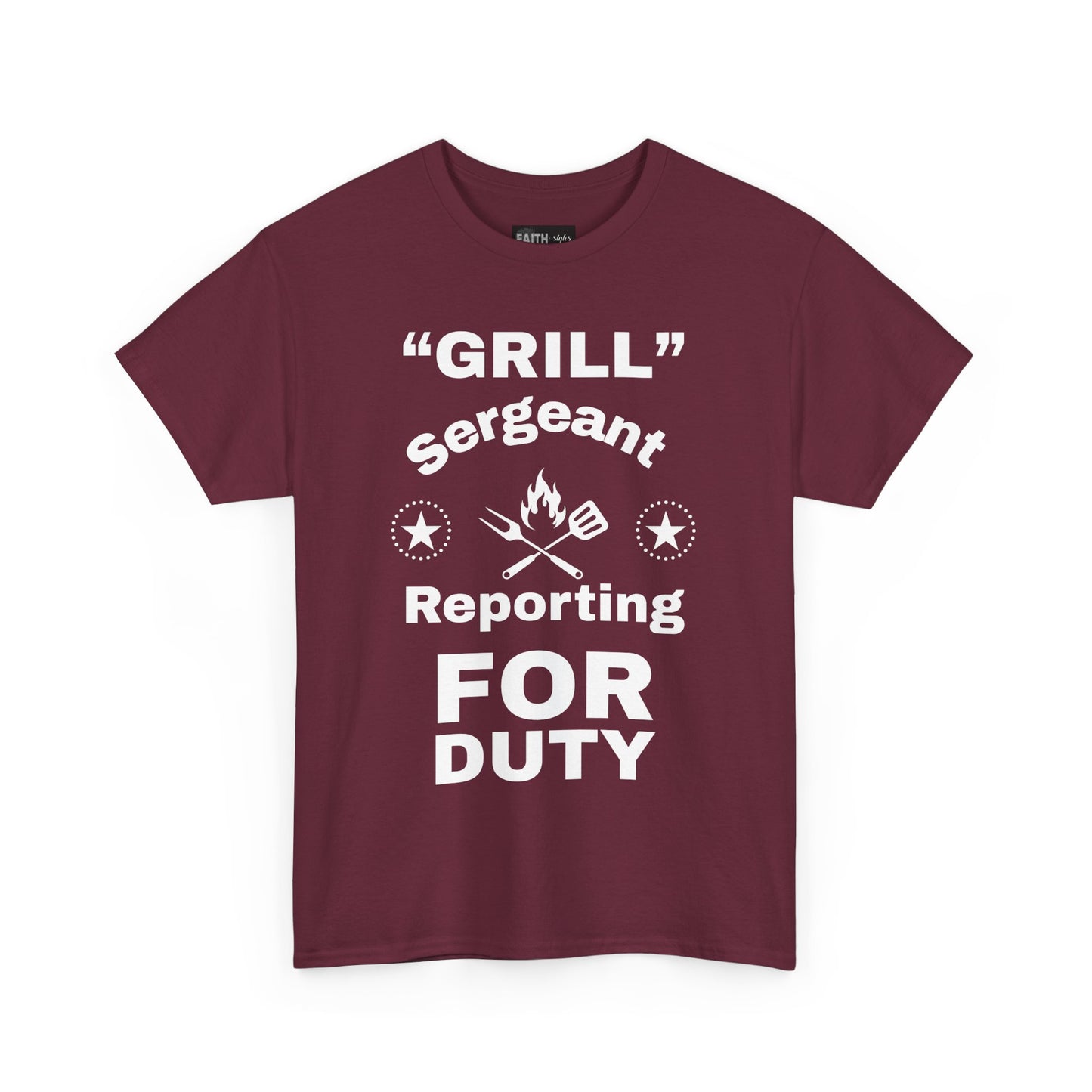 Grill Sergeant Tee - Perfect for BBQs, Father's Day Gift, Unisex Cotton T-Shirt, Outdoor Parties, Cooking Enthusiasts