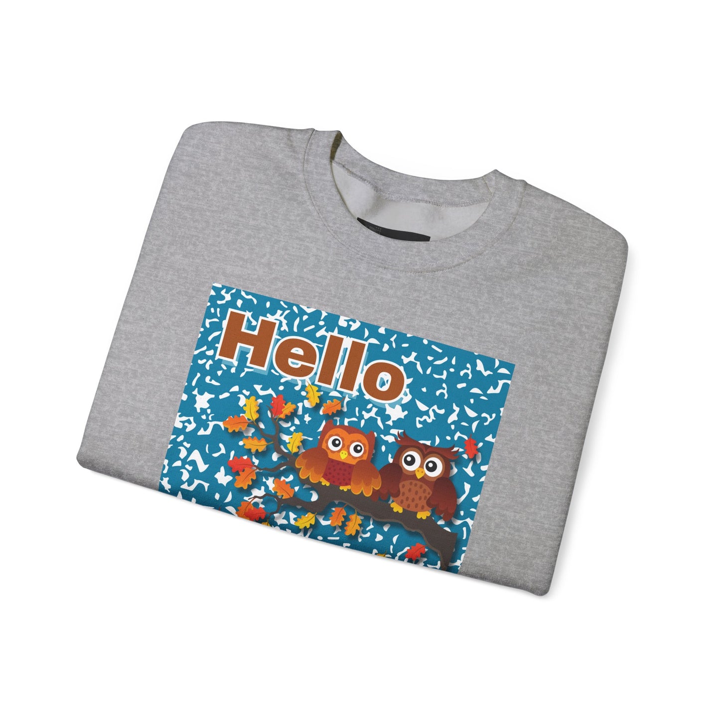 Autumn Owl Crewneck Sweatshirt, Cozy Fall Apparel, Seasonal Gift, Halloween, Thanksgiving, Cute Sweatshirt, Unisex Fall Fashion