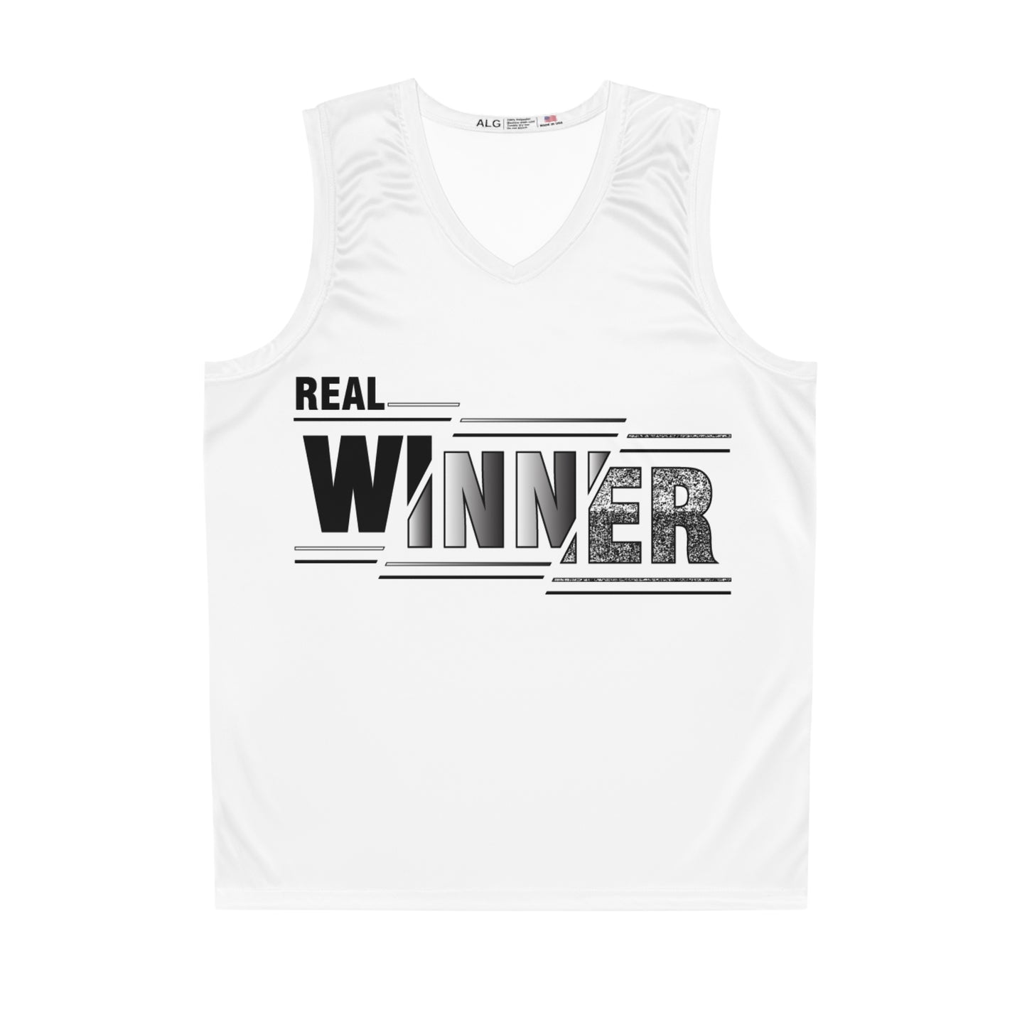 Real Winner Basketball Jersey | Unisex Sports Tank Top, Game Day Wear, Gifts for Players, Summer Athletic Apparel