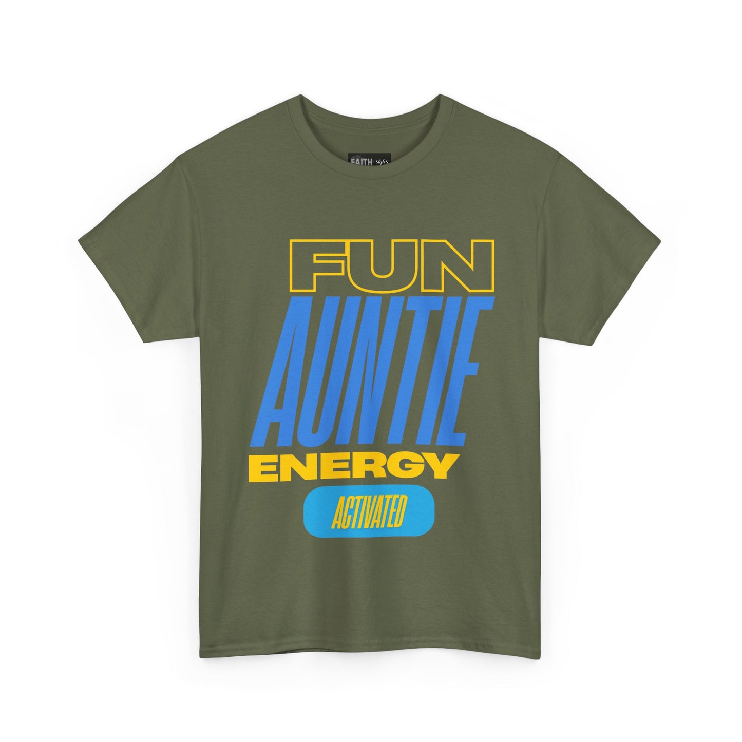Fun Auntie Energy Activated Tee - Perfect Gift for Cool Aunts, Casual Wear, Gifting, Family Celebrations, Aunt's Day