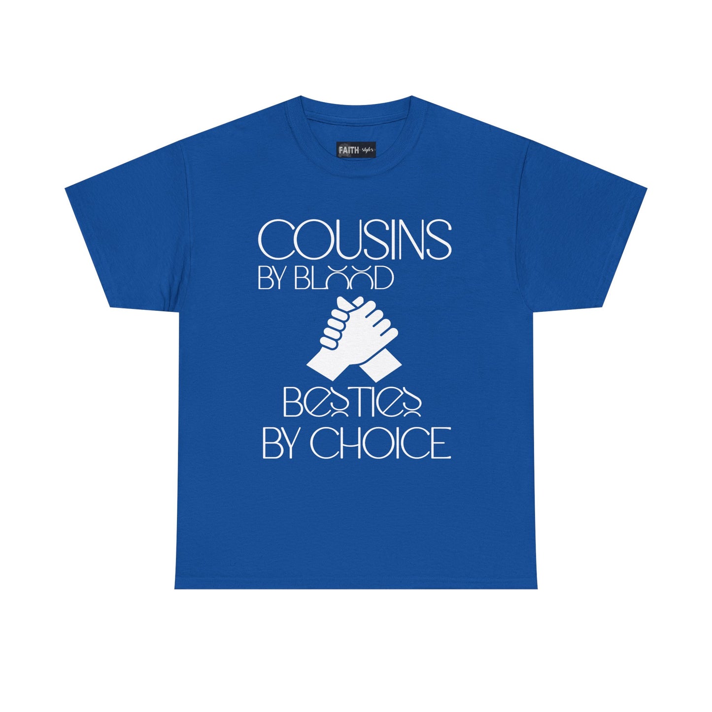 Cousins & Besties Tee, Unisex Heavy Cotton T-Shirt, Family Reunion Apparel, Friendship Gift, Casual Wear, Summer Style