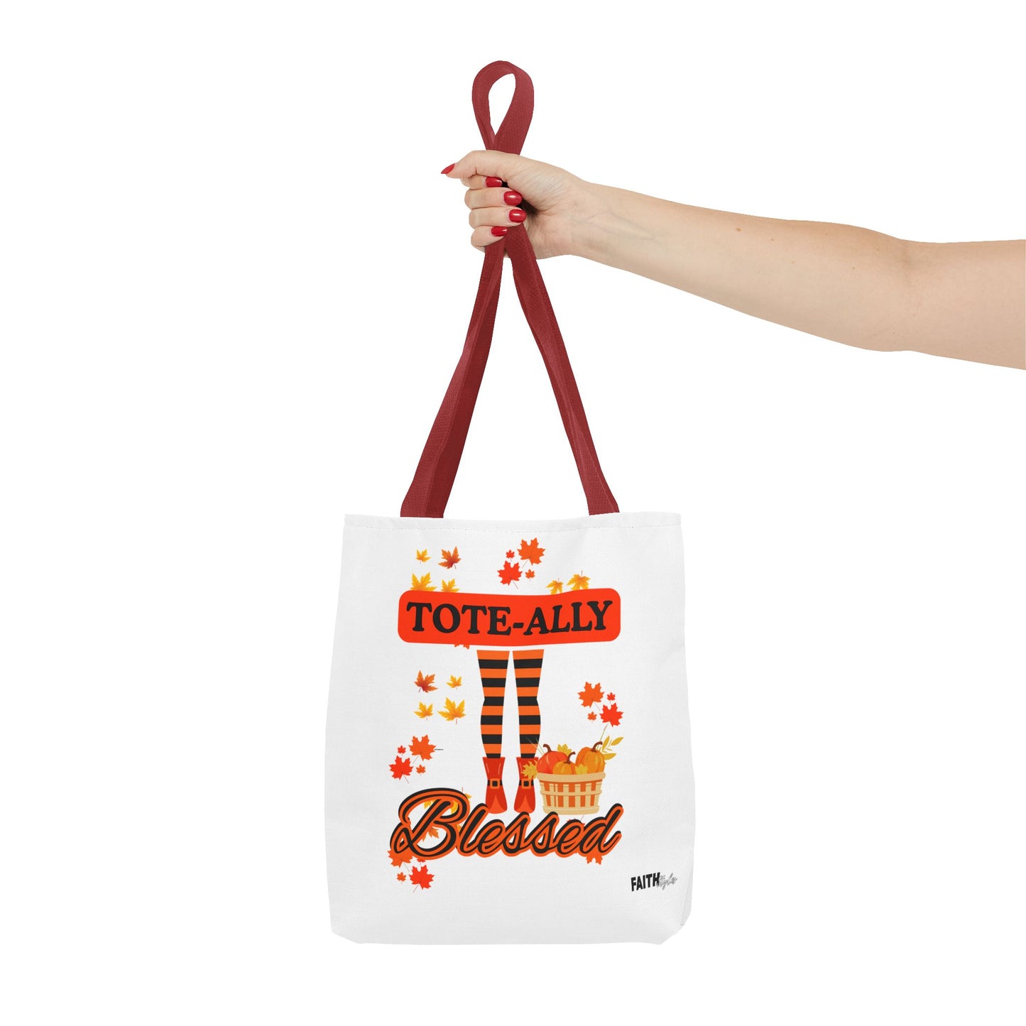 FaithStyles Blessed Holiday Tote Bag, Autumn Tote, Fall Accessories, Gift for Her, Seasonal Shopping Bag, Cute Grocery Bag