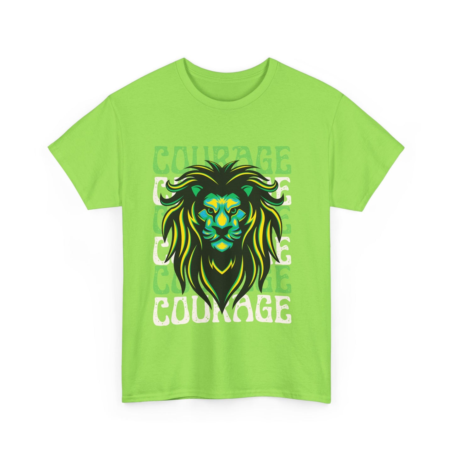 Courageous Lion Tee, Motivational Shirt, Unisex Cotton T-Shirt, Gift for Strength, Inspirational Apparel, Courage Theme