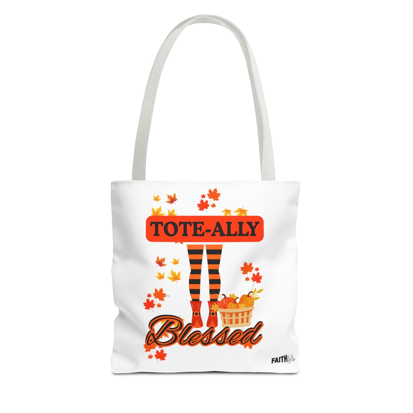 FaithStyles Blessed Holiday Tote Bag, Autumn Tote, Fall Accessories, Gift for Her, Seasonal Shopping Bag, Cute Grocery Bag