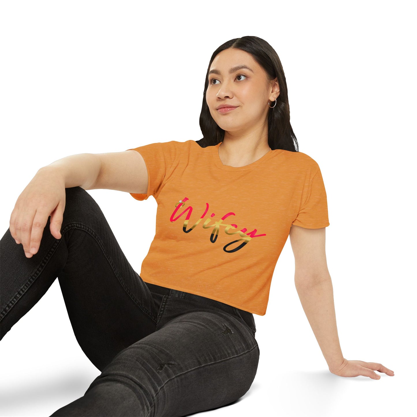 Women's Festival Crop Top, Cute Wifey Top, Summer Crop Shirt, Boho Style Tee, Trendy Women's Apparel, Festival Outfit