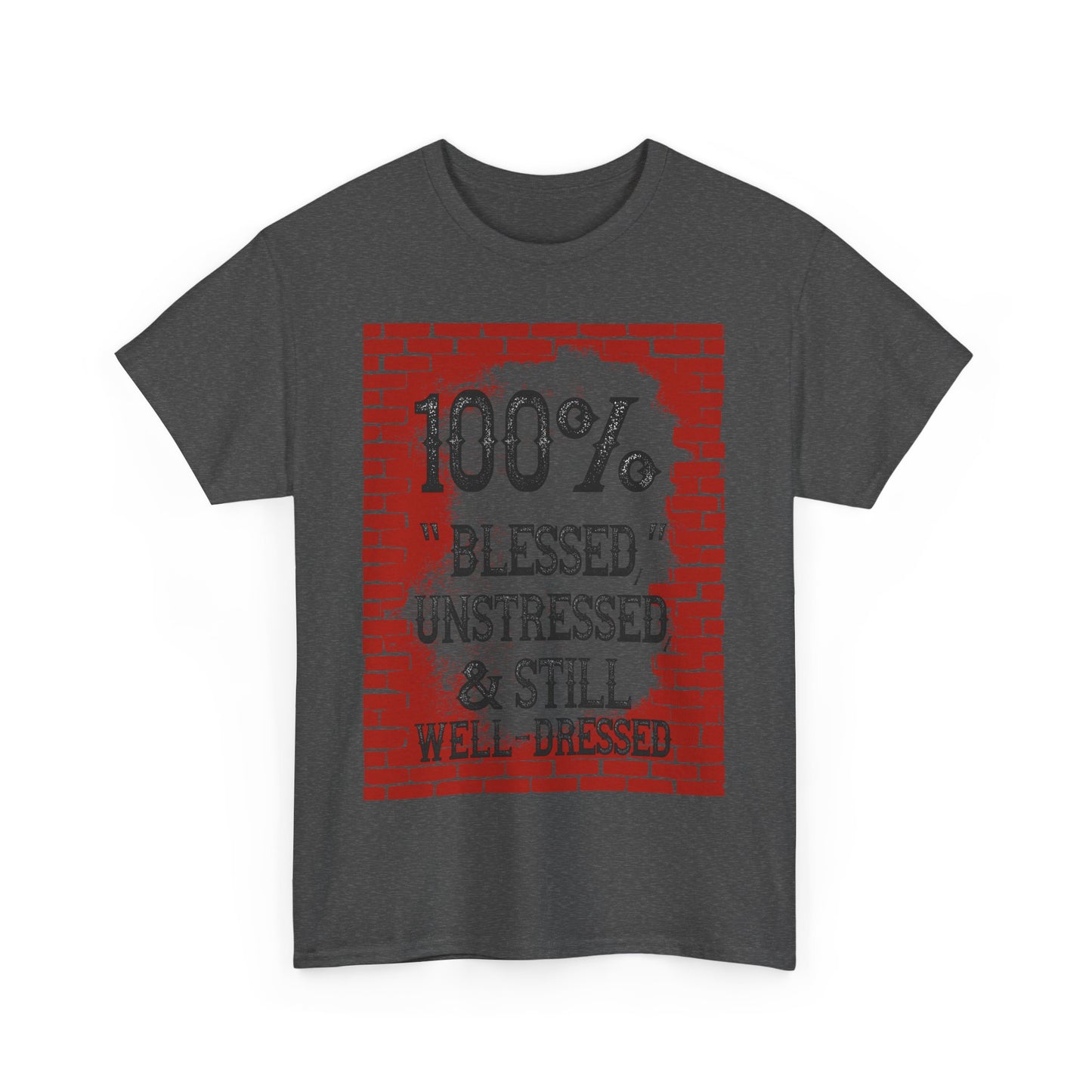 "100% Blessed" Unisex Heavy Cotton Tee - Motivational T-Shirt for Everyday Inspiration