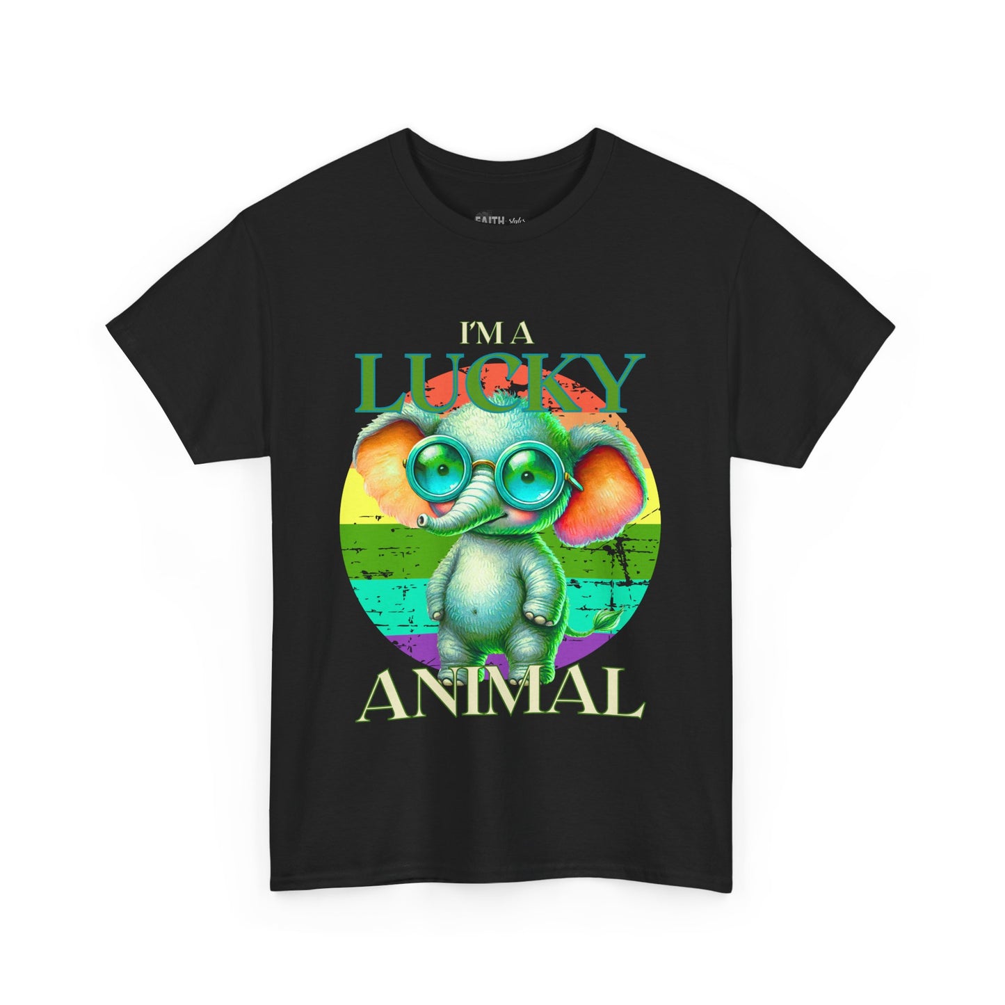 Lucky Animal Unisex Heavy Cotton Tee, Cute Gift for Animal Lovers, Casual Streetwear, St. Patrick's Day, Birthday Apparel