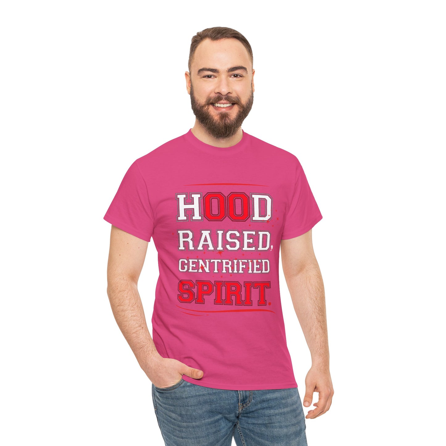 Hood Raised Spirit Unisex Heavy Cotton Tee - Empowering Streetwear