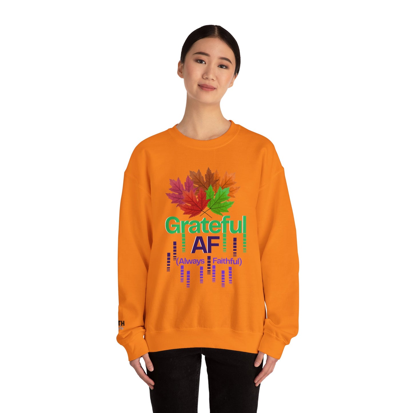 Grateful AF Crewneck Sweatshirt | Cozy Fall Apparel, Thanksgiving Gift, Autumn Vibes, Unisex Sweatshirt, Warm Layer