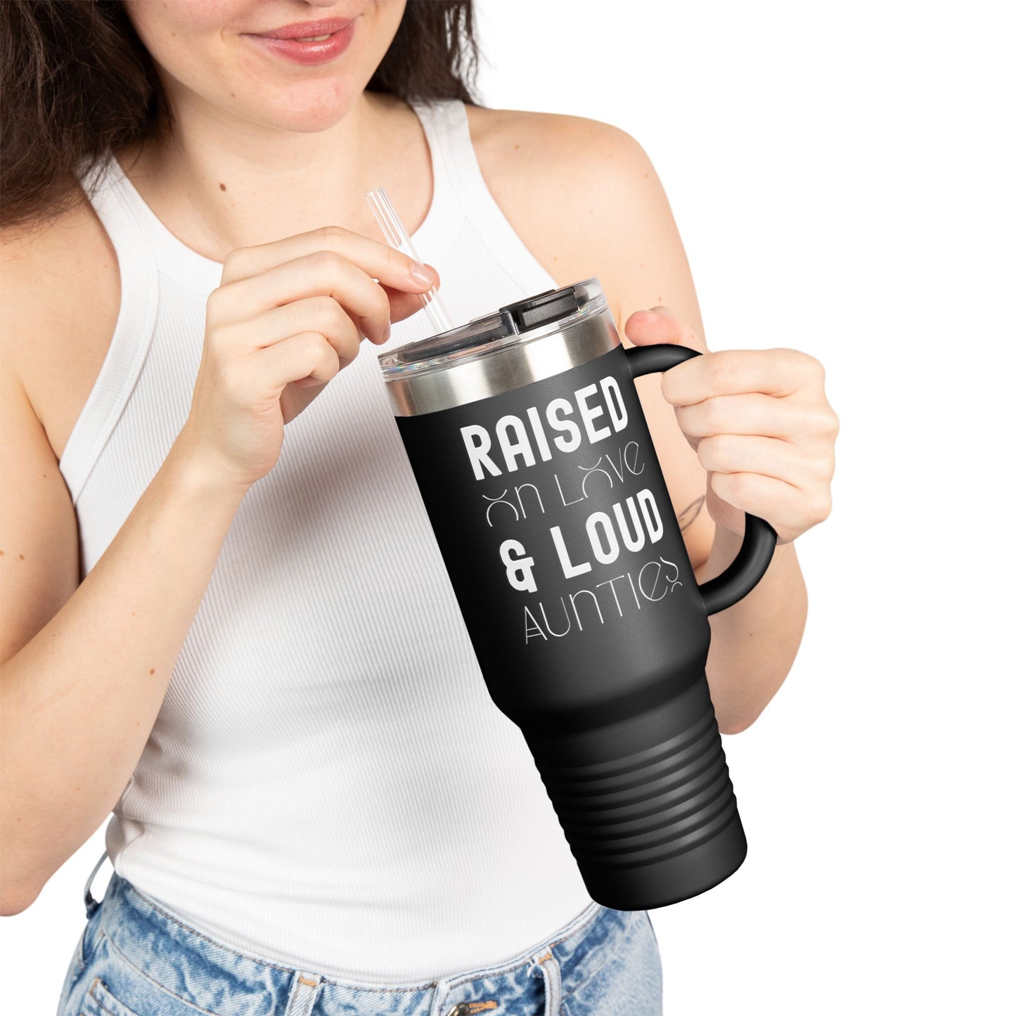 Insulated Travel Mug - 40oz | Perfect for Busy Aunties on the Go, Love & Family Inspired Design, Ideal Gift for Birthdays, Mother's [...]