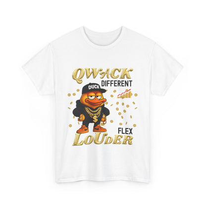 Qwack Different Unisex Heavy Cotton Tee, Fun T-Shirt, Gift for Duck Lovers, Casual Wear, Streetwear Style, Summer Vibes