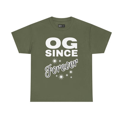 Grandpa Heavy Cotton Tee - OG Since Forever, Casual Tee, Trendy Graphic Shirt, Gift for Friends, Streetwear Fashion