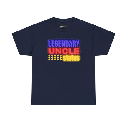 Legendary Uncle Heavy Cotton Tee, Gift for Uncle, Family Reunion Shirt, Fun Uncle T-Shirt, Birthday Gift for Him, Casual Wear