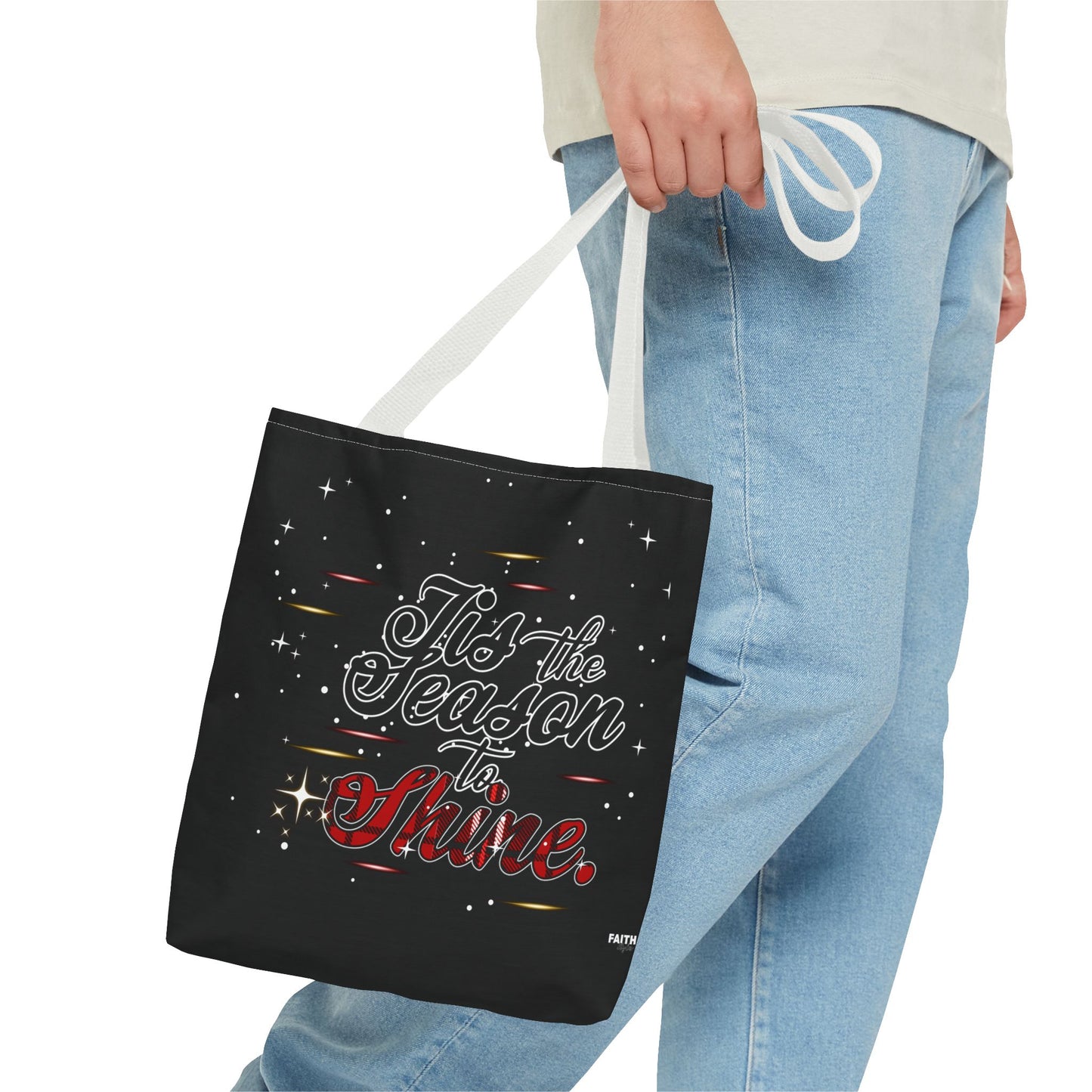 Holiday Tote Bag — 'Tis the Season to Shine Christmas Shopper Tote