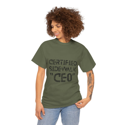 Certified Sidewalk CEO Tee - Fun Unisex T-Shirt, Birthday Gift, Casual Wear, Urban Style, Streetwear Fashion