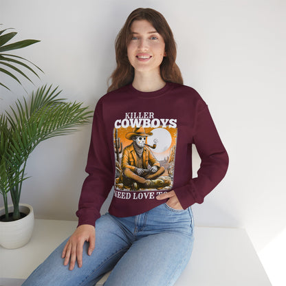 Killer Cowboys Graphic Sweatshirt, Cozy Unisex Pullover, Great for Cowboy Fans