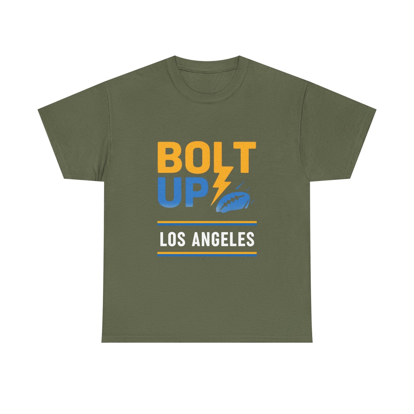 Los Angeles Bolt Up Tee - Male Cotton Graphic Shirt, Sports Fan Wear